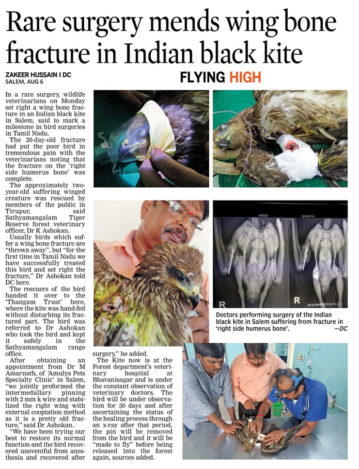 First Time in Tamil Nadu State Birds Surgery 1