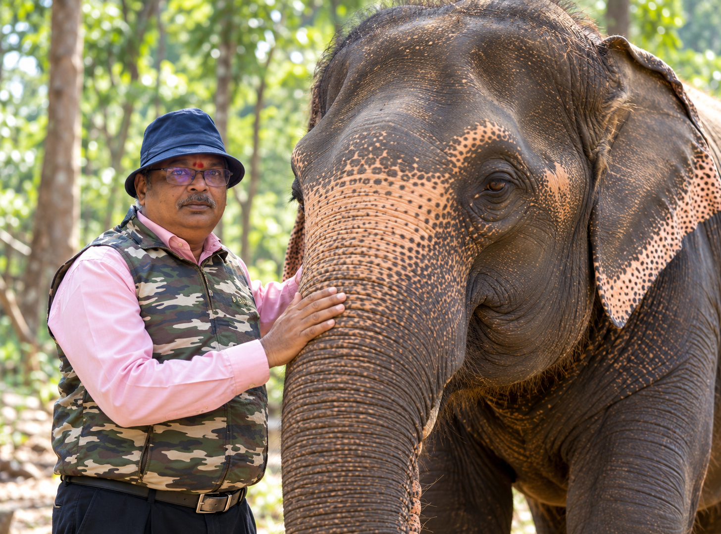 Gentle Encounter with an Asian Elephant